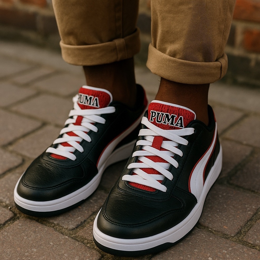 Puma Rbd game low retro club New men’s black red white size 11.5 sneakers